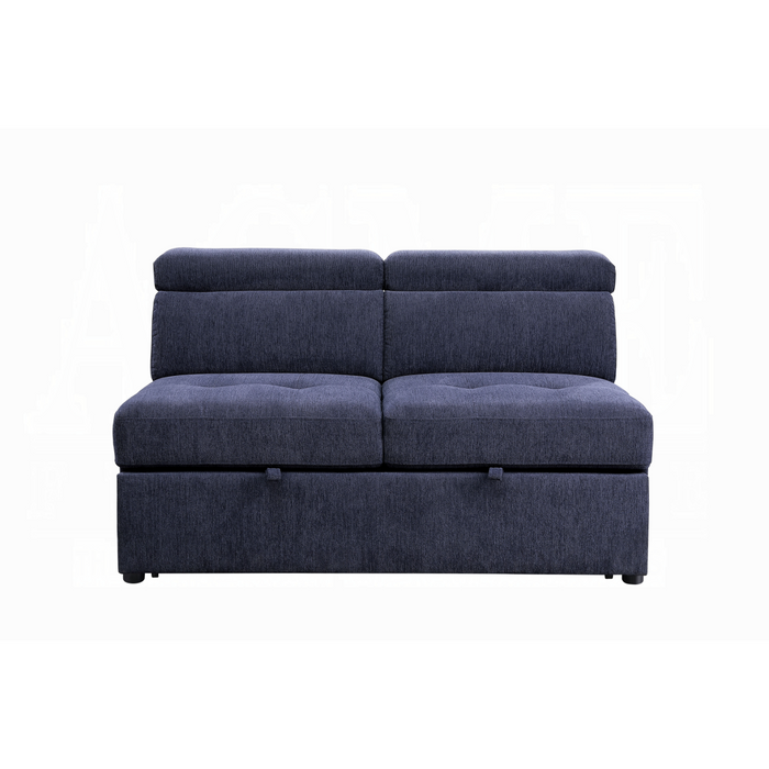 ACME Nekoda Sectional Sofa W/Storage & Ottoman - Bed & Sofa Hub