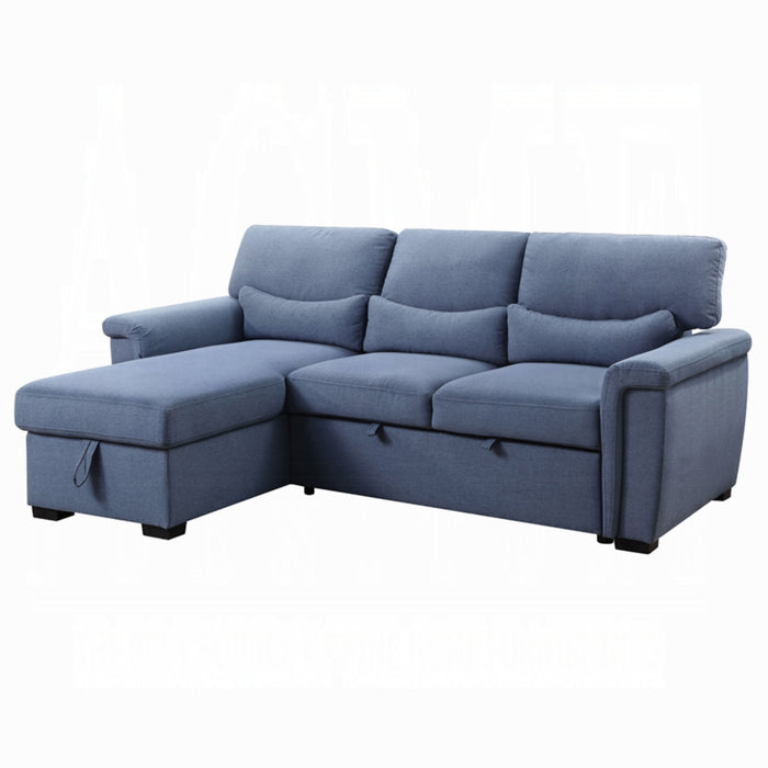 ACME Haruko Reversible Sectional Sofa W/Sleeper & Storage - Bed & Sofa Hub