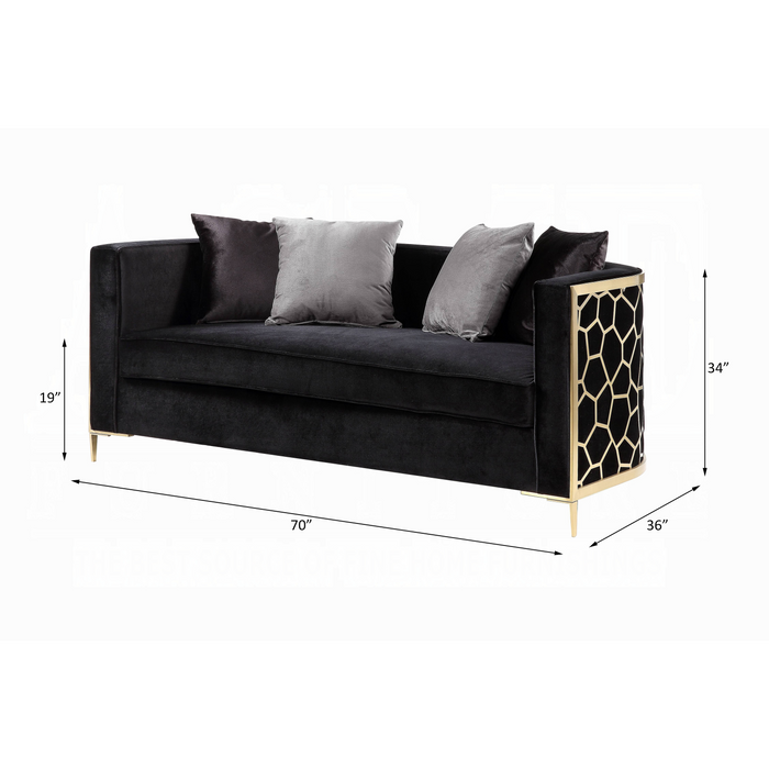 ACME Fergal Loveseat W/4 Pillows - Bed & Sofa Hub