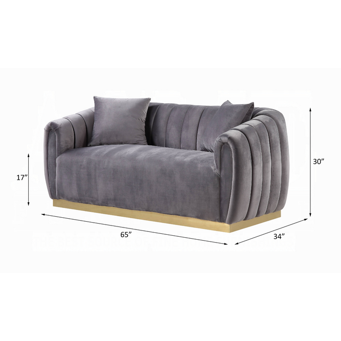 ACME Elchanon Loveseat W/2 Pillows - Bed & Sofa Hub