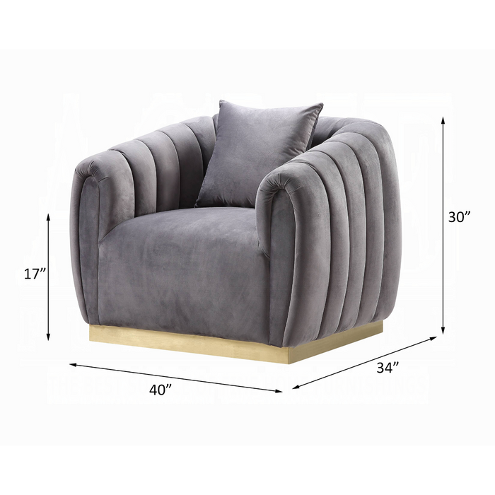 ACME Elchanon Chair W/Pillow - Bed & Sofa Hub