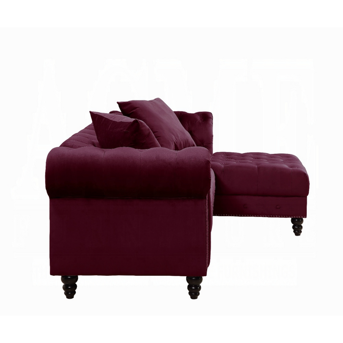 ACME Adnelis Sectional Sofa W/2 Pillows - Bed & Sofa Hub