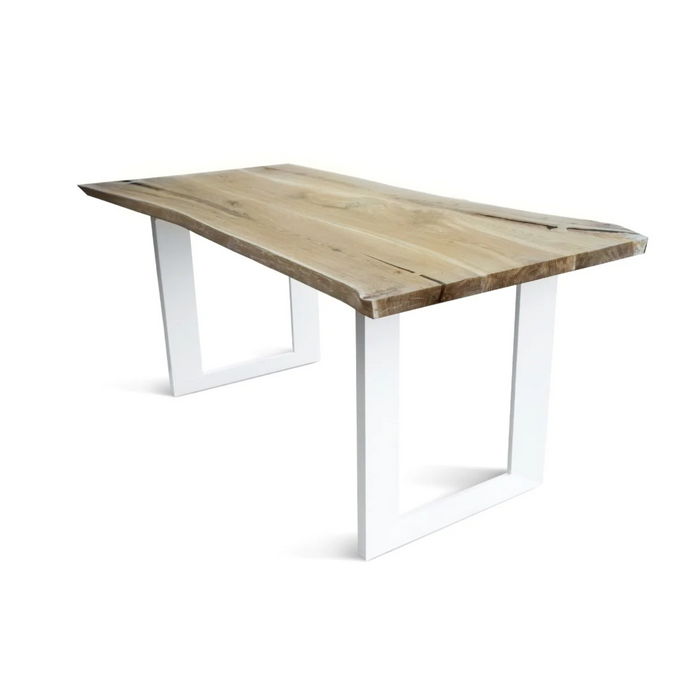 Maxima House Solid Wood Dining Table with Metal Legs Banur-Uw - Bed & Sofa Hub