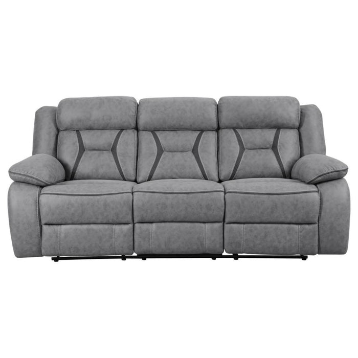 Coaster Higgins 3-piece Upholstered Motion Reclining Sofa Living Room Set Grey - Bed & Sofa Hub