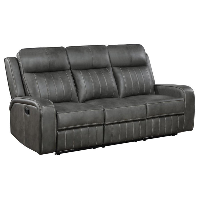 Coaster Raelynn 2-piece Upholstered Reclining Sofa Living Room Set Grey - Bed & Sofa Hub