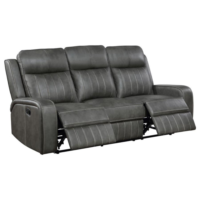 Coaster Raelynn 2-piece Upholstered Reclining Sofa Living Room Set Grey - Bed & Sofa Hub