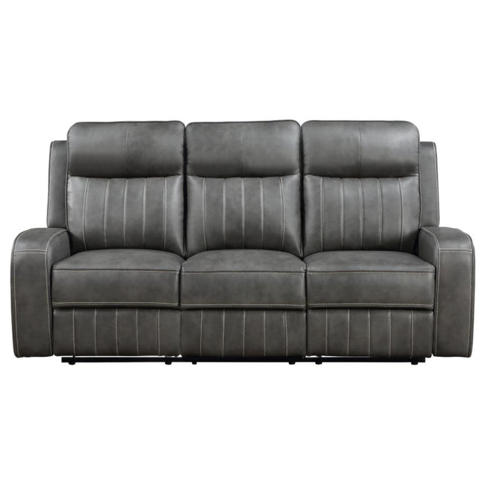 Coaster Raelynn 2-piece Upholstered Reclining Sofa Living Room Set Grey - Bed & Sofa Hub