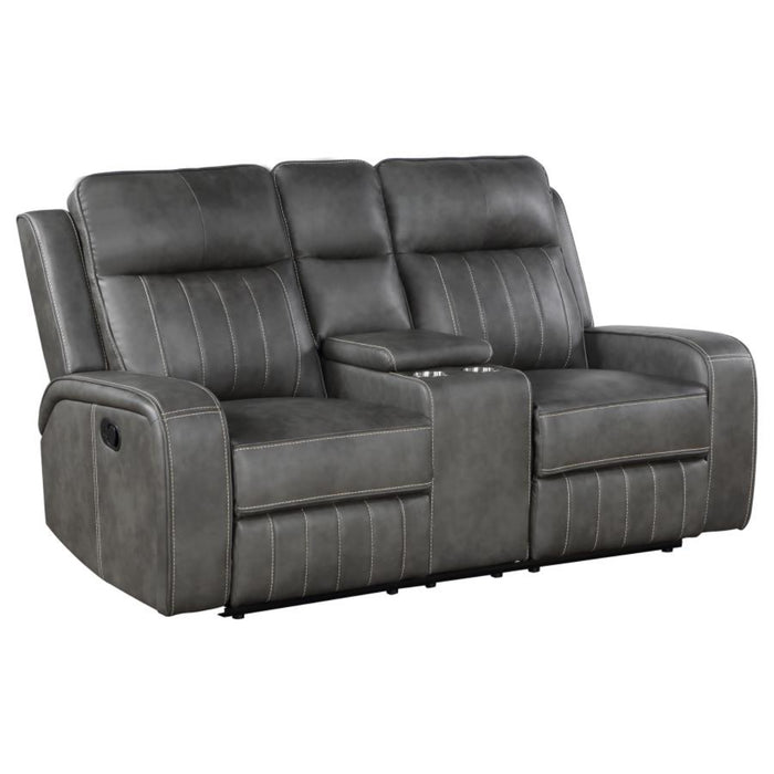 Coaster Raelynn 2-piece Upholstered Reclining Sofa Living Room Set Grey - Bed & Sofa Hub