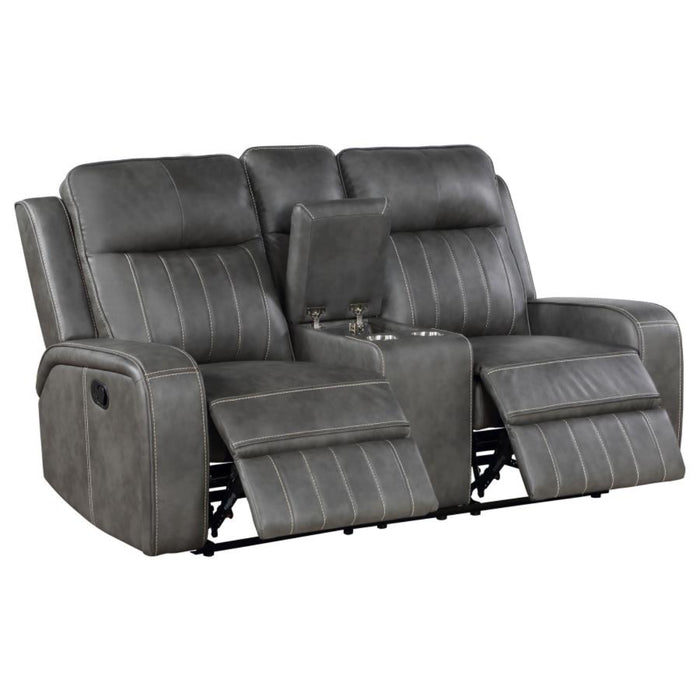 Coaster Raelynn 2-piece Upholstered Reclining Sofa Living Room Set Grey - Bed & Sofa Hub