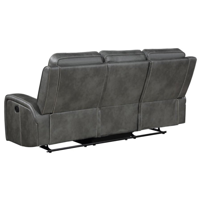Coaster Raelynn 3-piece Upholstered Reclining Sofa Living Room Set Grey - Bed & Sofa Hub