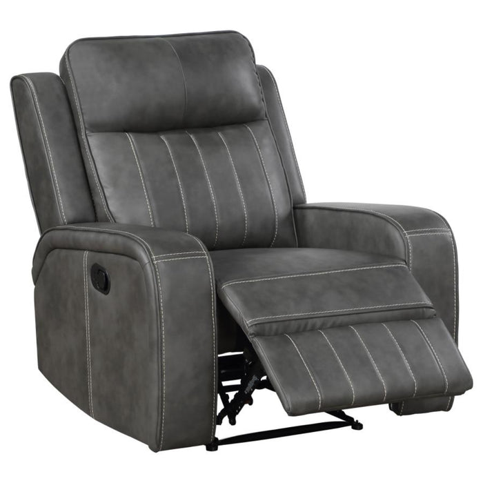Coaster Raelynn 3-piece Upholstered Reclining Sofa Living Room Set Grey - Bed & Sofa Hub