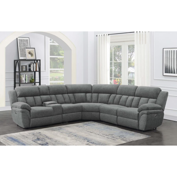 Coaster Bahrain 6-piece Modular Power Reclining Sectional Charcoal - Bed & Sofa Hub
