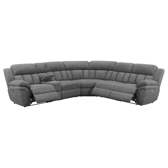 Coaster Bahrain 6-piece Modular Power Reclining Sectional Charcoal - Bed & Sofa Hub