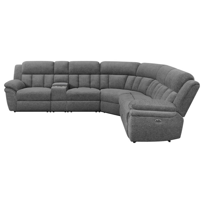 Coaster Bahrain 6-piece Modular Power Reclining Sectional Charcoal - Bed & Sofa Hub
