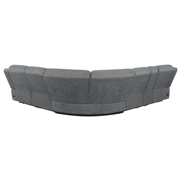 Coaster Bahrain 6-piece Modular Power Reclining Sectional Charcoal - Bed & Sofa Hub