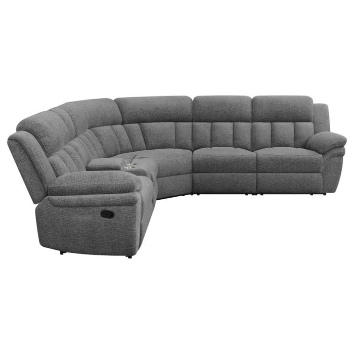 Coaster  Bahrain 6-piece Modular Reclining Sectional Sofa Charcoal - Bed & Sofa Hub
