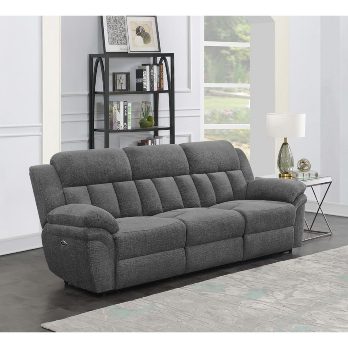Coaster Bahrain Upholstered Power Sofa Charcoal - Bed & Sofa Hub