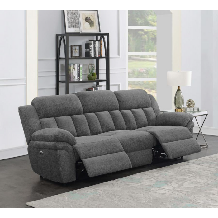 Coaster Bahrain Upholstered Power Sofa Charcoal - Bed & Sofa Hub