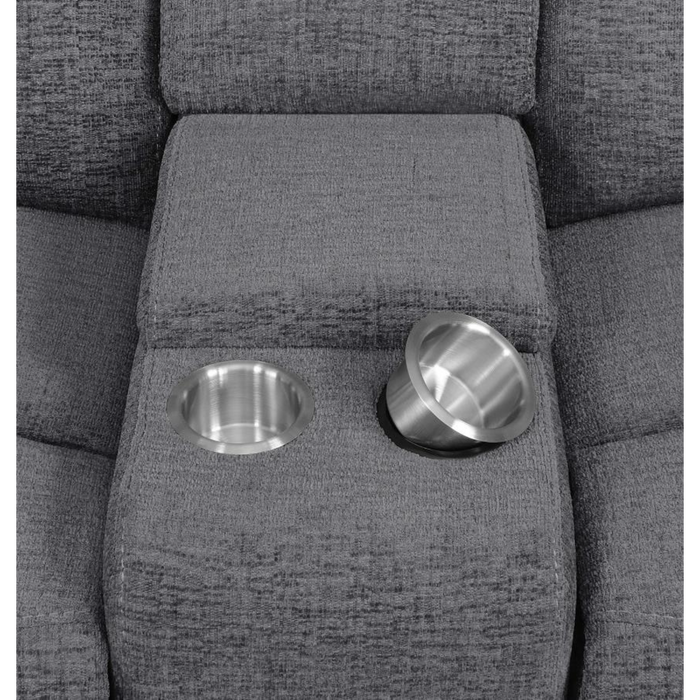 Coaster Bahrain Upholstered Power Sofa Charcoal - Bed & Sofa Hub