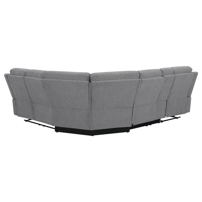 Coaster David Upholstered Reclining Sectional Sofa Smoke - Bed & Sofa Hub