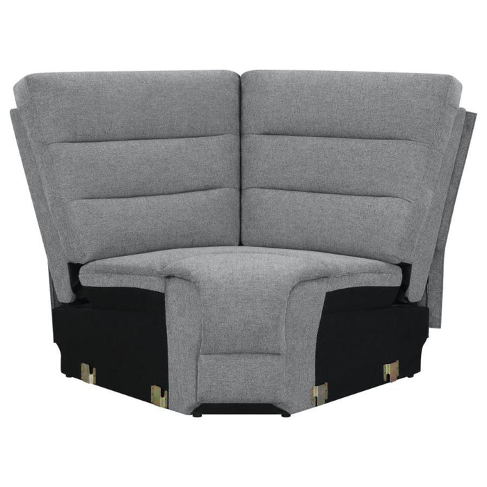 Coaster David Upholstered Reclining Sectional Sofa Smoke - Bed & Sofa Hub