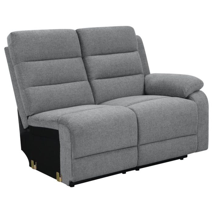Coaster David Upholstered Reclining Sectional Sofa Smoke - Bed & Sofa Hub