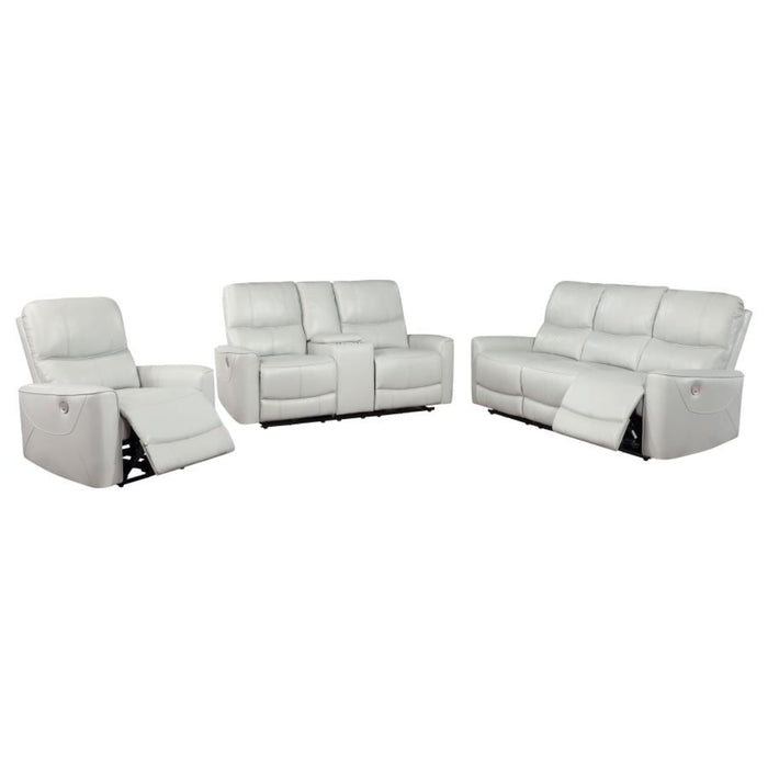Coaster Greenfield 3-piece Power Reclining Sofa Living Room Set Ivory - Bed & Sofa Hub
