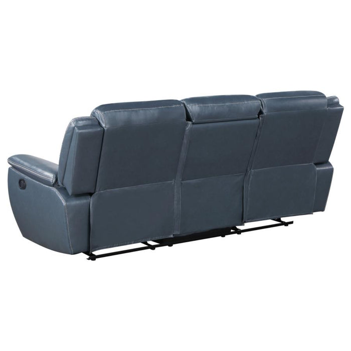 Coaster Sloane 2-piece Upholstered Reclining Sofa Living Room Set Blue - Bed & Sofa Hub