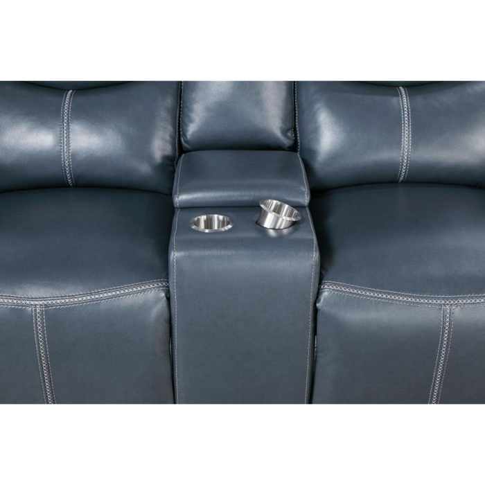 Coaster Sloane 2-piece Upholstered Reclining Sofa Living Room Set Blue - Bed & Sofa Hub