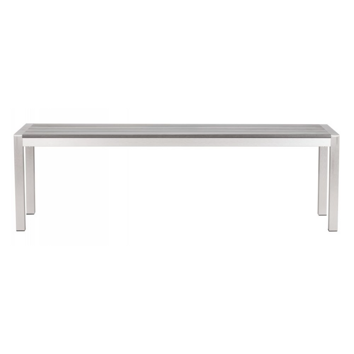 Zuo Metropolitan Double Bench Gray & Silver - Bed & Sofa Hub
