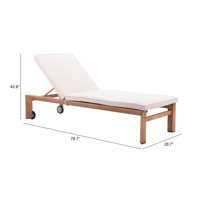 Zuo Cozumel Lounge Chair Beige & Natural - Bed & Sofa Hub