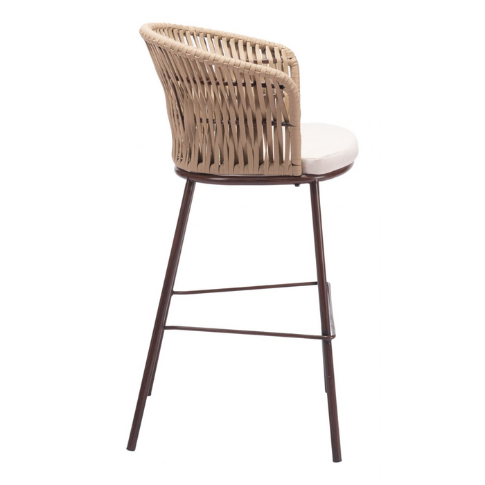 Zuo Freycinet Barstool Natural - Bed & Sofa Hub