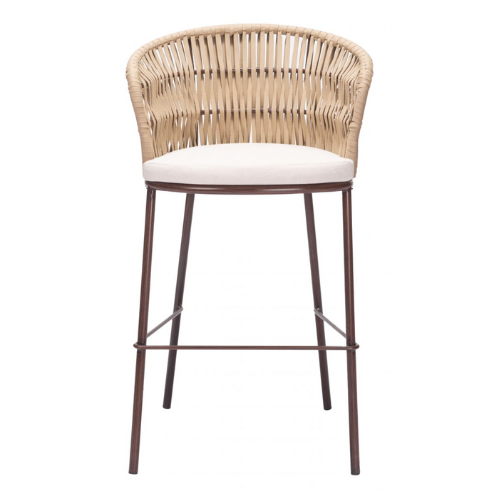 Zuo Freycinet Barstool Natural - Bed & Sofa Hub