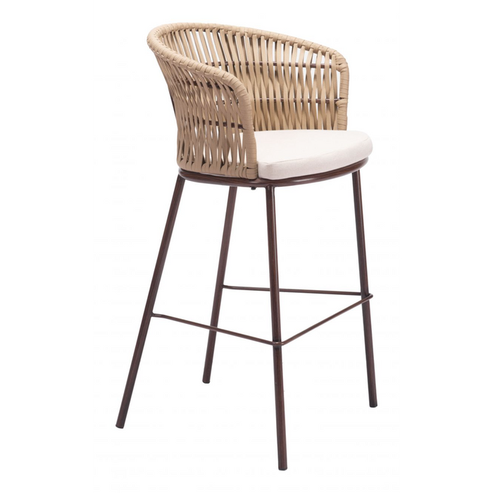 Zuo Freycinet Barstool Natural - Bed & Sofa Hub