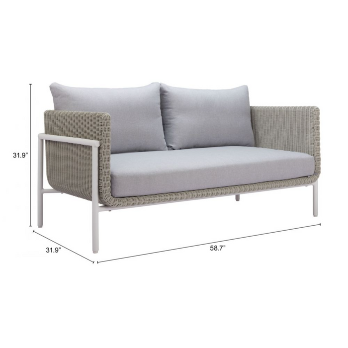 Zuo Frais Loveseat Gray - Bed & Sofa Hub