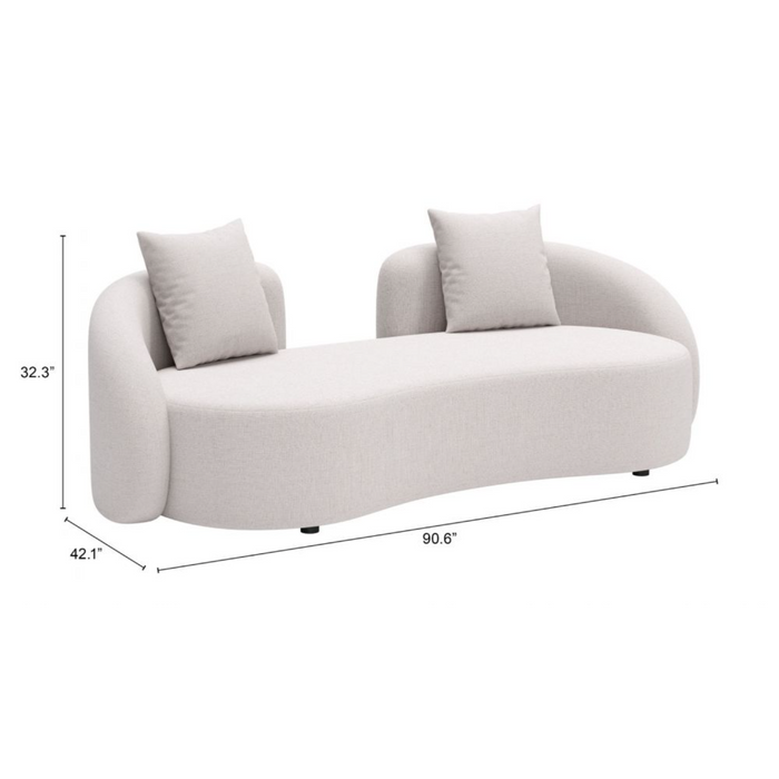 Zuo Sunny Isles Loveseat Beige - Bed & Sofa Hub