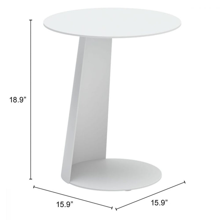 Zuo Sunny Isles Side Table White - Bed & Sofa Hub