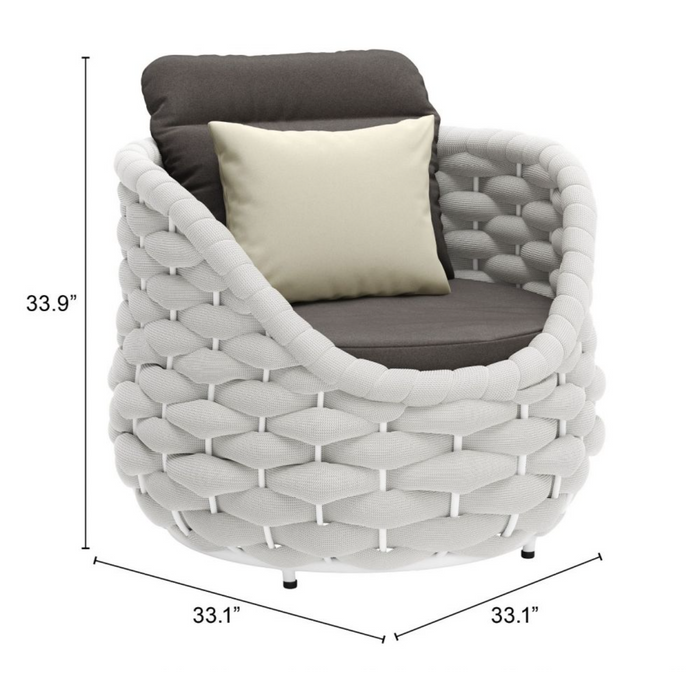 Zuo Coral Reef Accent Chair Gray - Bed & Sofa Hub