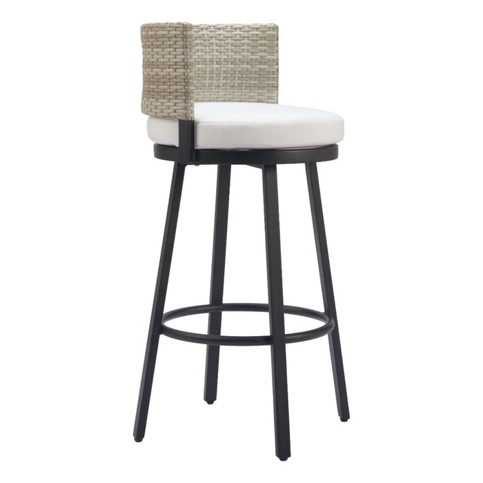 Zuo Midnight Wave Barstool White - Bed & Sofa Hub