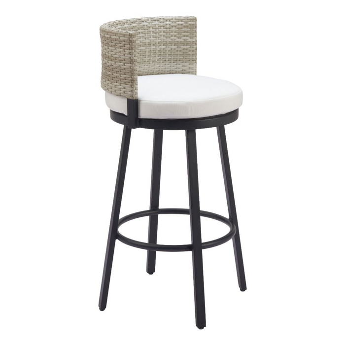 Zuo Midnight Wave Barstool White - Bed & Sofa Hub