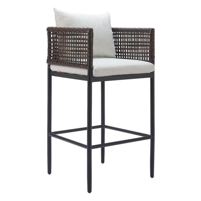 Zuo Palm Paradise Barstool Gray - Bed & Sofa Hub