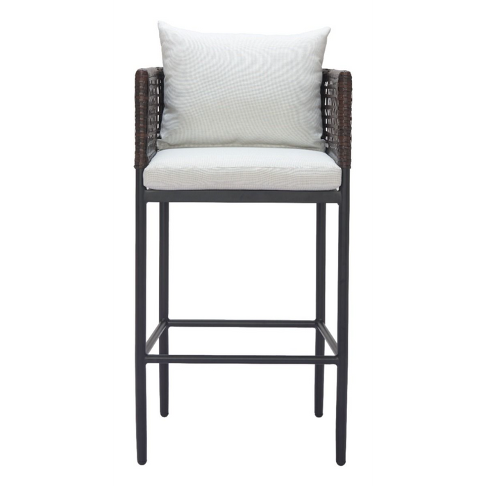 Zuo Palm Paradise Barstool Gray - Bed & Sofa Hub