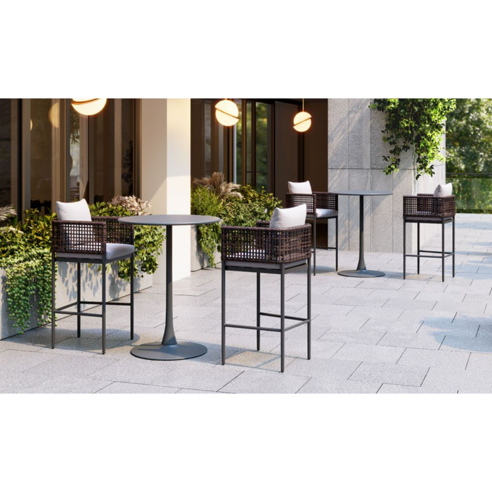 Zuo Palm Paradise Barstool Gray - Bed & Sofa Hub