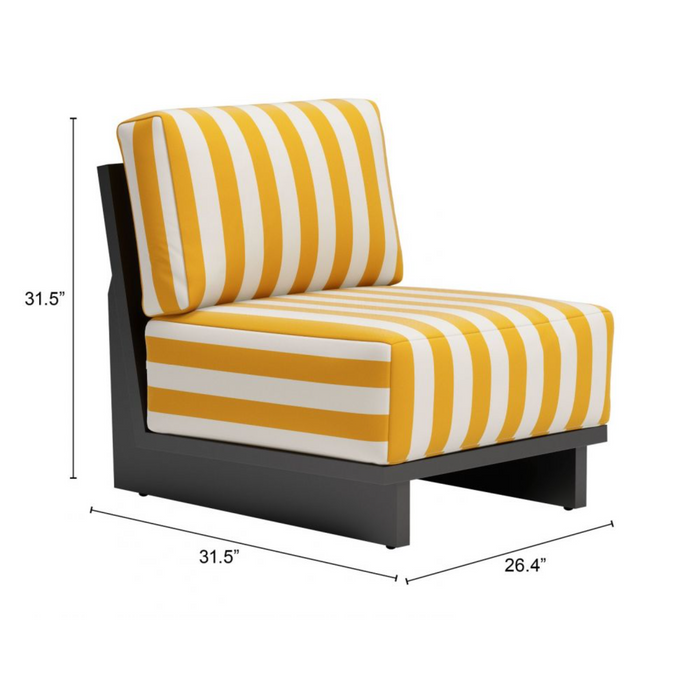 Zuo Shoreline Accent Chair Yellow - Bed & Sofa Hub