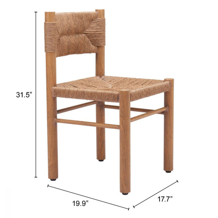 Zuo Iska Dining Chair Natural - Bed & Sofa Hub