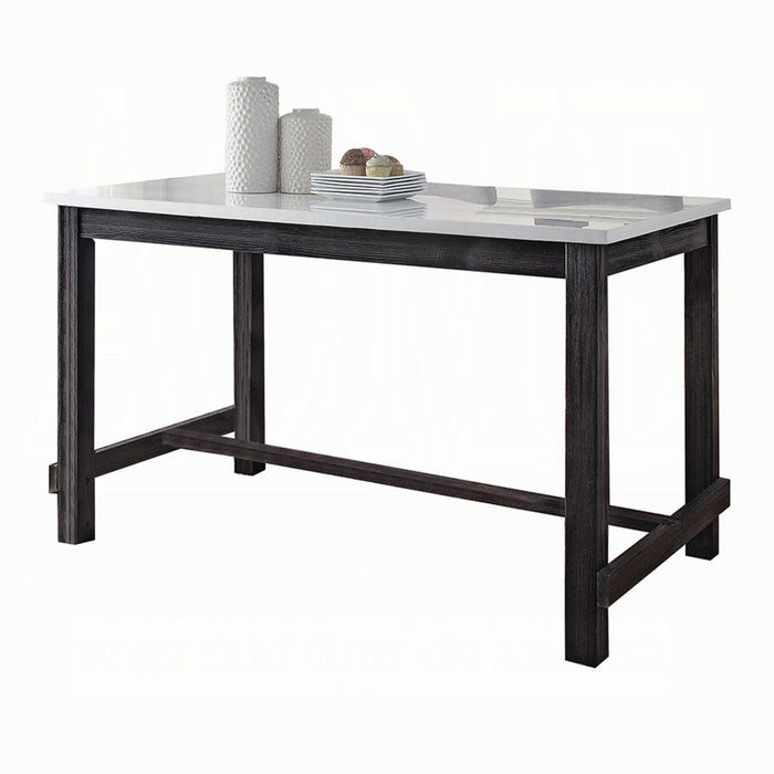 ACME Yelena Counter Height Table W/Marble Top