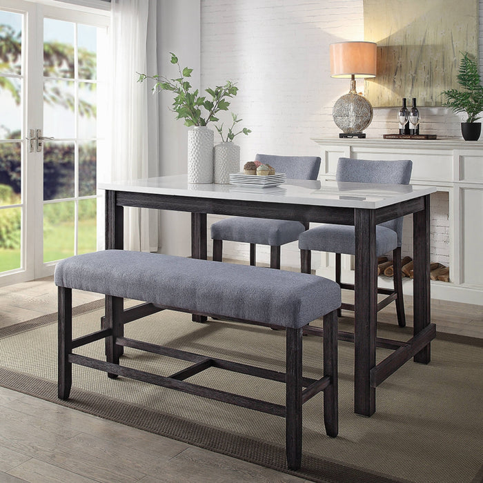 ACME Yelena Counter Height Table W/Marble Top