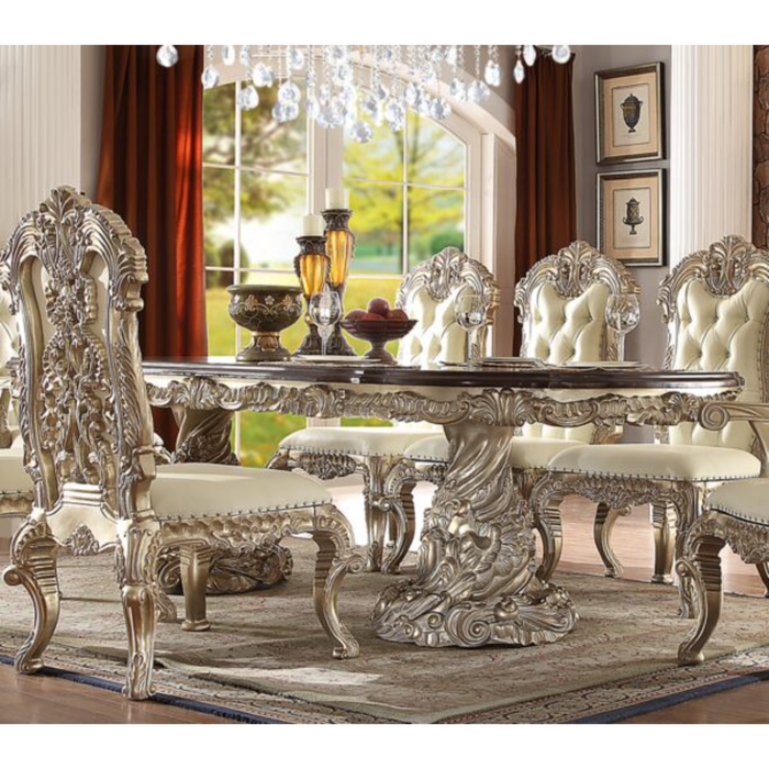 Homey Design HD-8017 – 7PC DINING TABLE SET - Bed & Sofa Hub