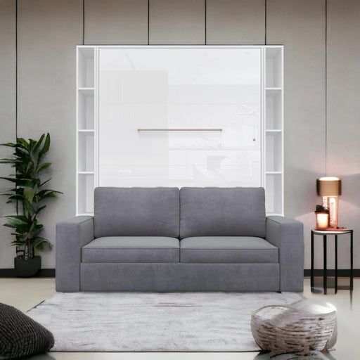 Maxima House Vertical European Full Size Murphy Bed Invento with Sofa and Two Cabinets - Bed & Sofa Hub