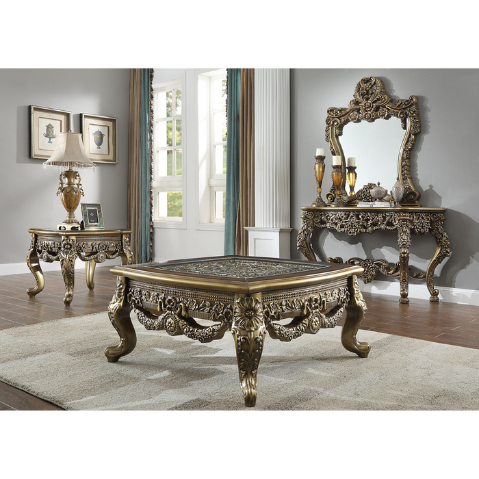 Homey Design HD-905 Br – 3 Pc Coffee Table Set Accent Furniture - Bed & Sofa Hub